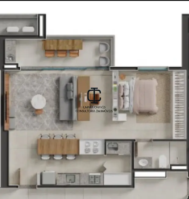 Apartamento com 1 quarto à venda, 45m2 em Centro, Itumbiara - GO - imagem 2 Foto 2 de Apartamento com 1 quarto à venda, 45m2 em Centro, Itumbiara - GO