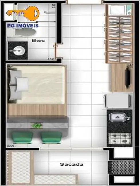 Foto 3 de Apartamento com 1 quarto à venda, 25m2 em Matinhos - PR