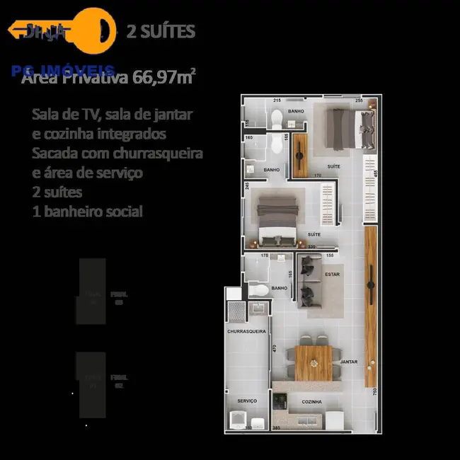 Foto 7 de Apartamento com 2 quartos à venda, 67m2 em Matinhos - PR