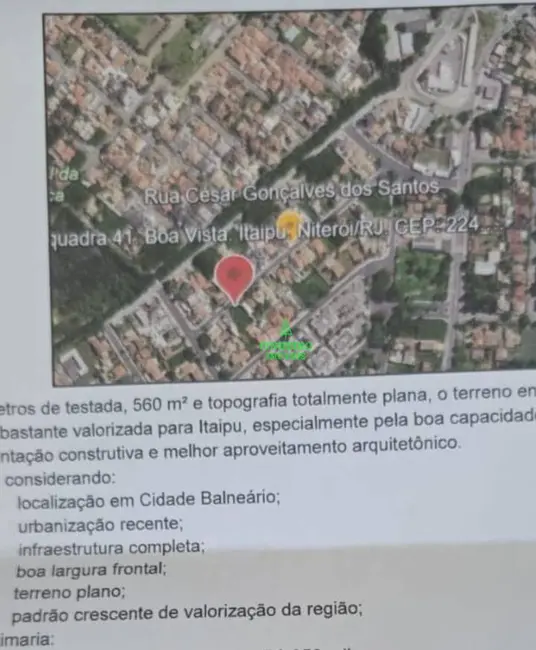 Terreno / Lote à venda, 280m2 em Itaipu, Niteroi - RJ - imagem 1 Foto 1 de Terreno / Lote à venda, 280m2 em Itaipu, Niteroi - RJ