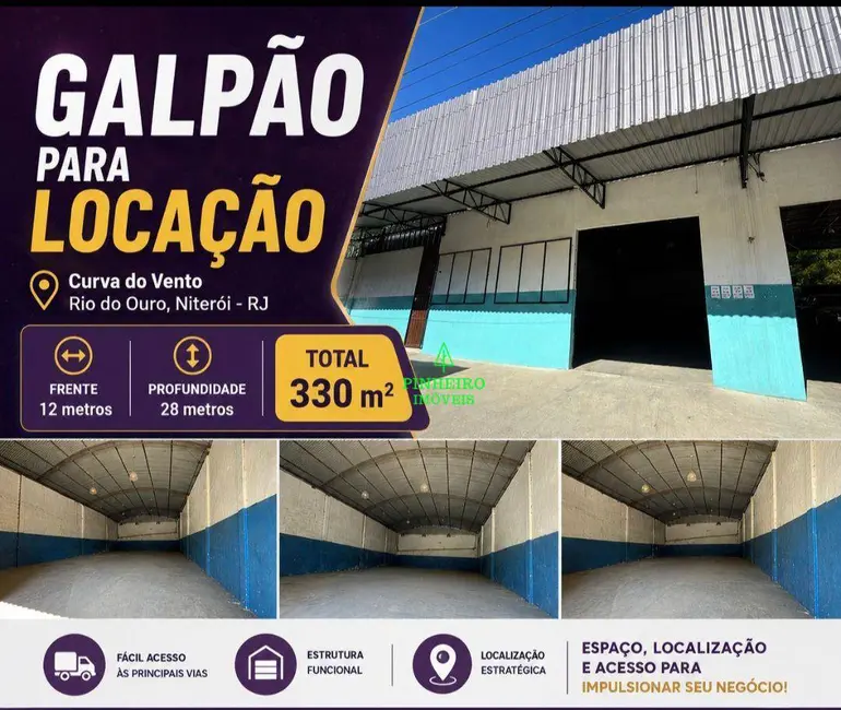 Foto 1 de Armazém / Galpão para alugar, 522m2 em Rio do Ouro, Sao Goncalo - RJ