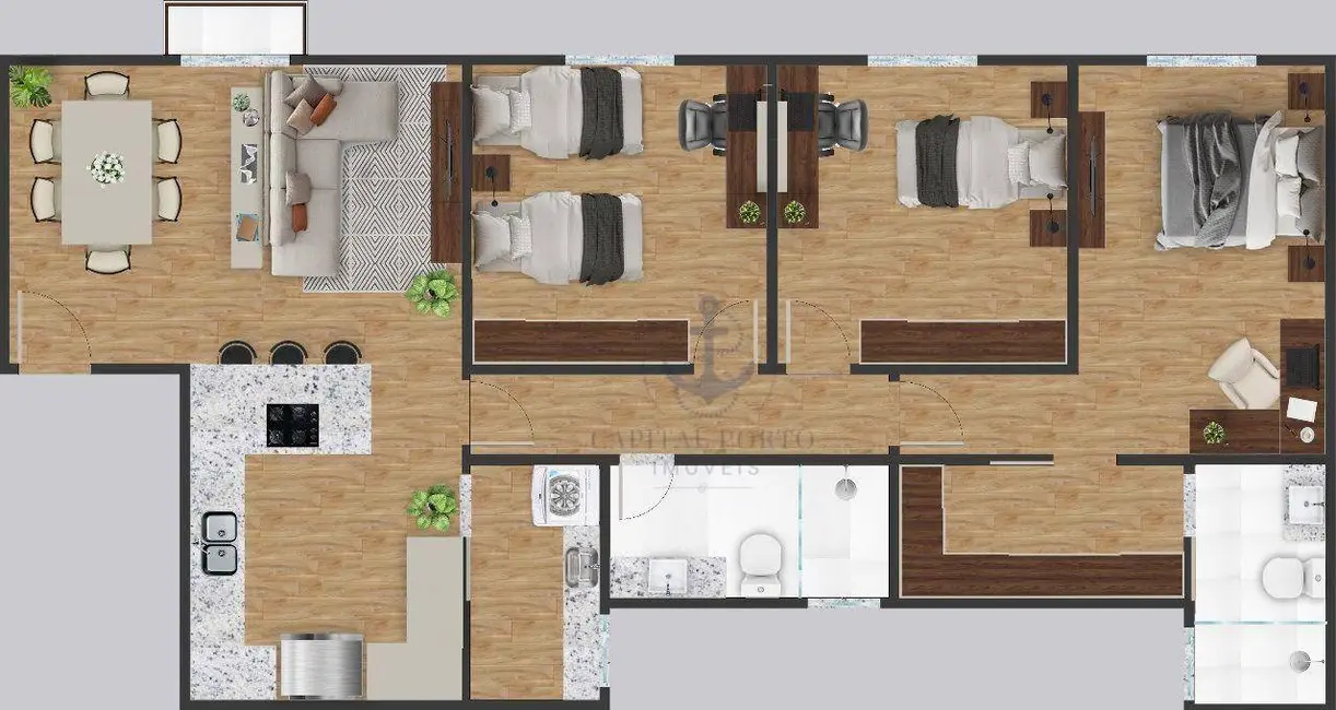 Foto 2 de Casa com 3 quartos à venda, 100m2 em Portuguesa, Rio De Janeiro - RJ