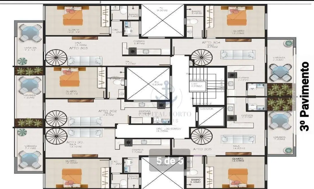 Foto 2 de Apartamento com 1 quarto à venda, 50m2 em Ribeira, Rio De Janeiro - RJ