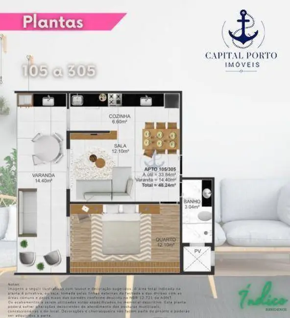 Foto 8 de Apartamento com 1 quarto à venda, 48m2 em Zumbi, Rio De Janeiro - RJ