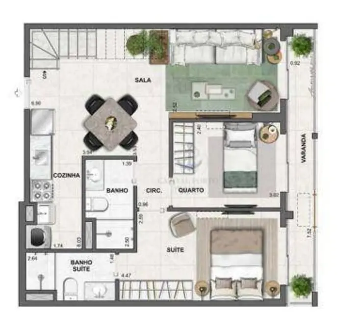 Foto 9 de Cobertura com 2 quartos à venda, 104m2 em Botafogo, Rio De Janeiro - RJ