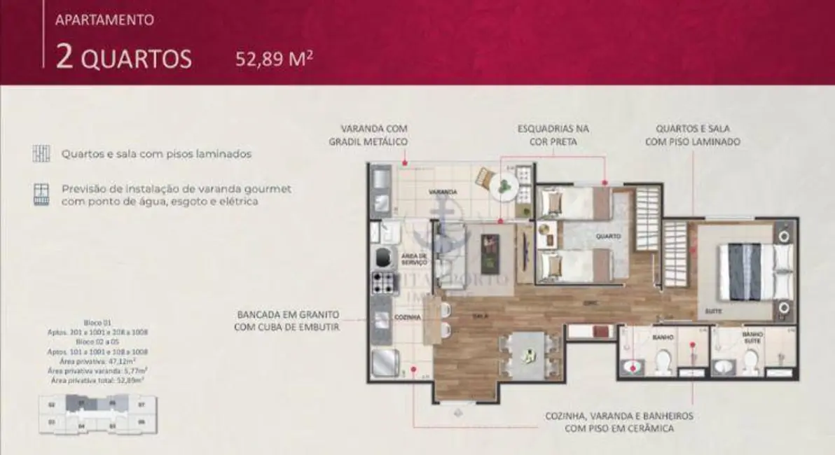 Foto 2 de Apartamento com 2 quartos à venda, 52m2 em São Cristóvão, Rio De Janeiro - RJ