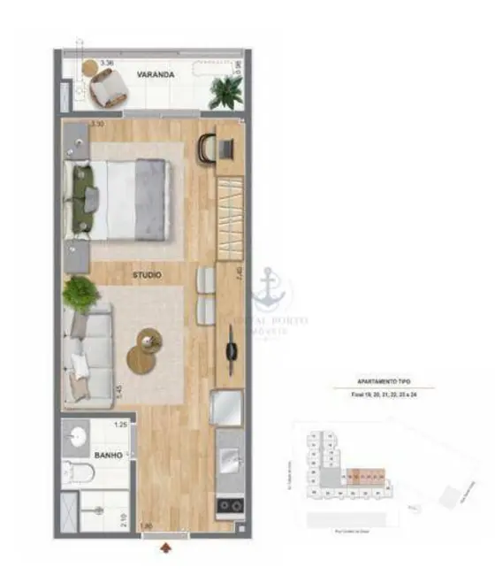 Foto 8 de Kitnet com 1 quarto à venda, 32m2 em São Cristóvão, Rio De Janeiro - RJ