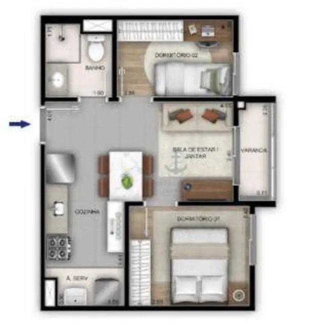 Apartamento com 2 quartos à venda, 40m2 em São Cristóvão, Rio De Janeiro - RJ - imagem 2 Foto 2 de Apartamento com 2 quartos à venda, 40m2 em São Cristóvão, Rio De Janeiro - RJ