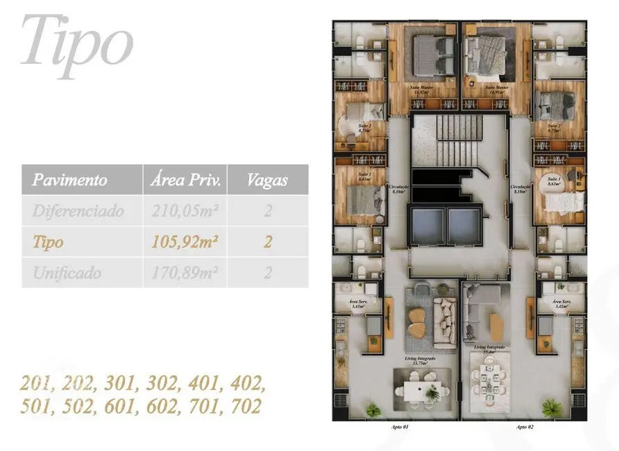 Apartamento com 3 quartos à venda, 106m2 em Centro, Balneario Camboriu - SC - imagem 3 Foto 3 de Apartamento com 3 quartos à venda, 106m2 em Centro, Balneario Camboriu - SC