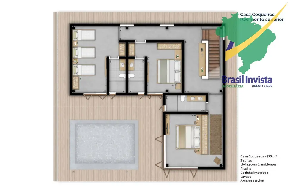 Foto 5 de Casa com 3 quartos à venda, 262m2 em Porto Seguro - BA