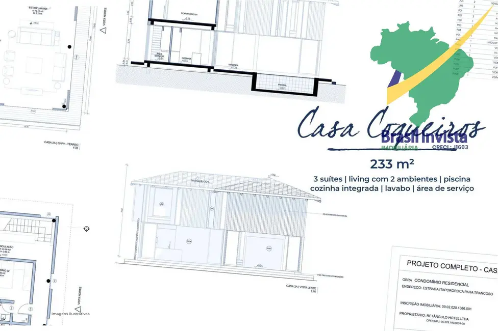 Foto 3 de Casa com 3 quartos à venda, 262m2 em Porto Seguro - BA