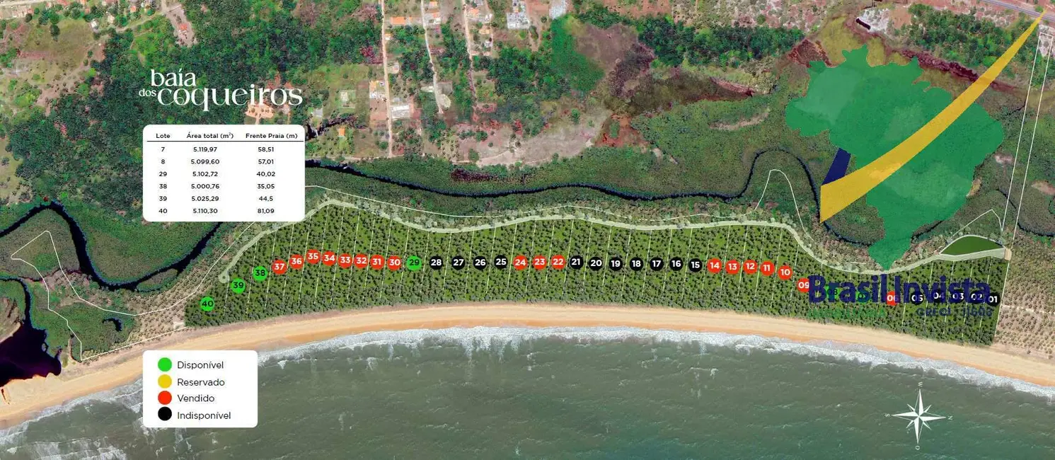 Foto 1 de Terreno / Lote à venda, 5000m2 em Santa Cruz Cabralia - BA