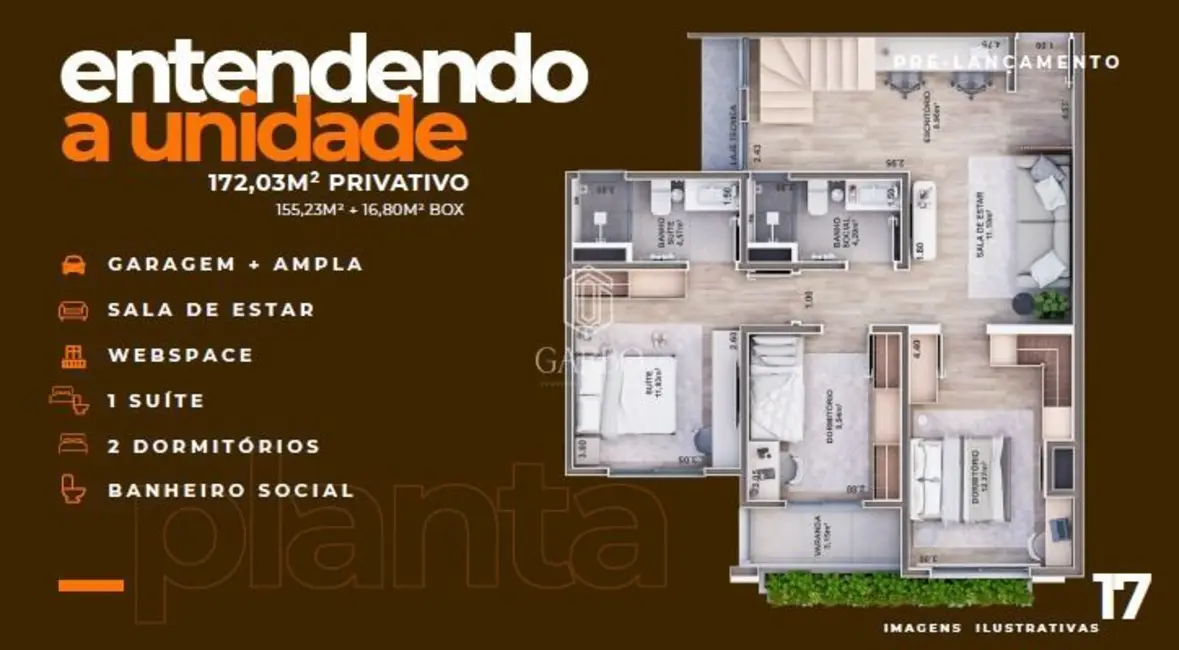 Foto 7 de Cobertura com 3 quartos à venda, 172m2 em Santo Inácio, Santa Cruz Do Sul - RS