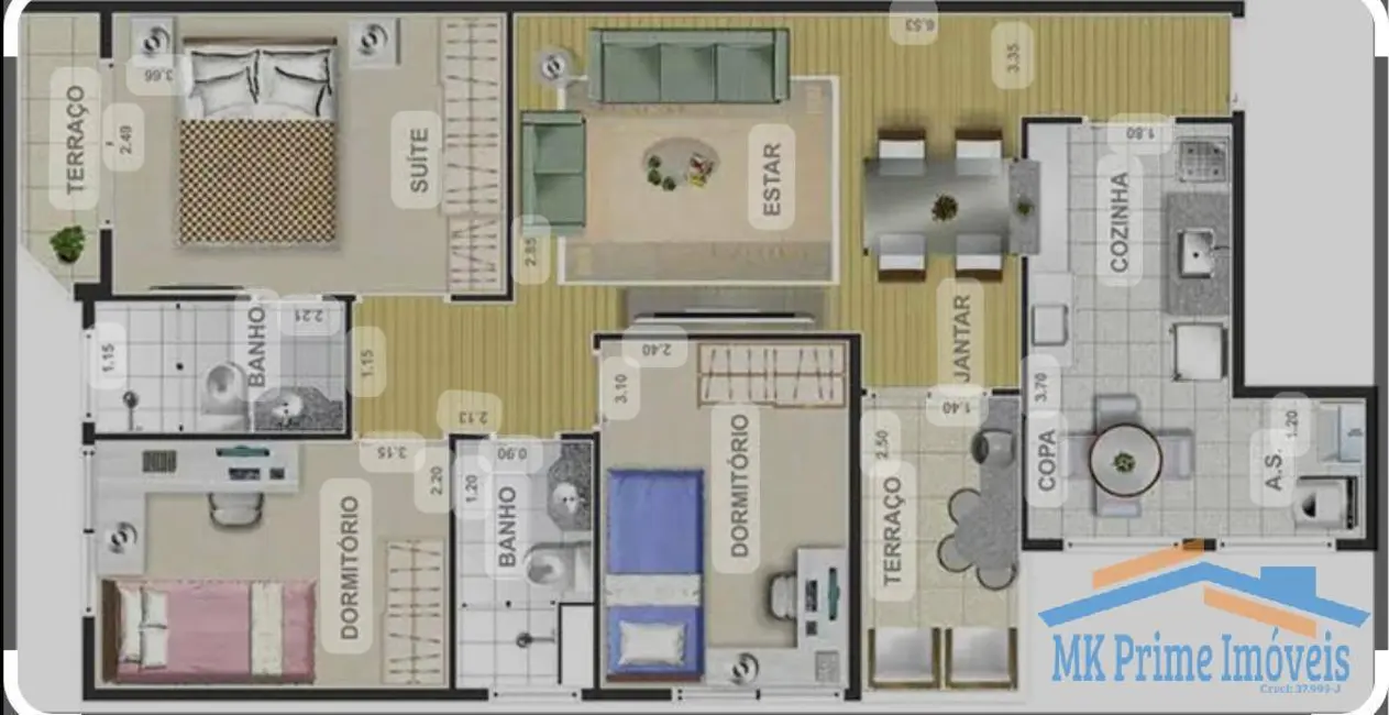 Foto 7 de Apartamento com 3 quartos à venda, 74m2 em Centro, Osasco - SP