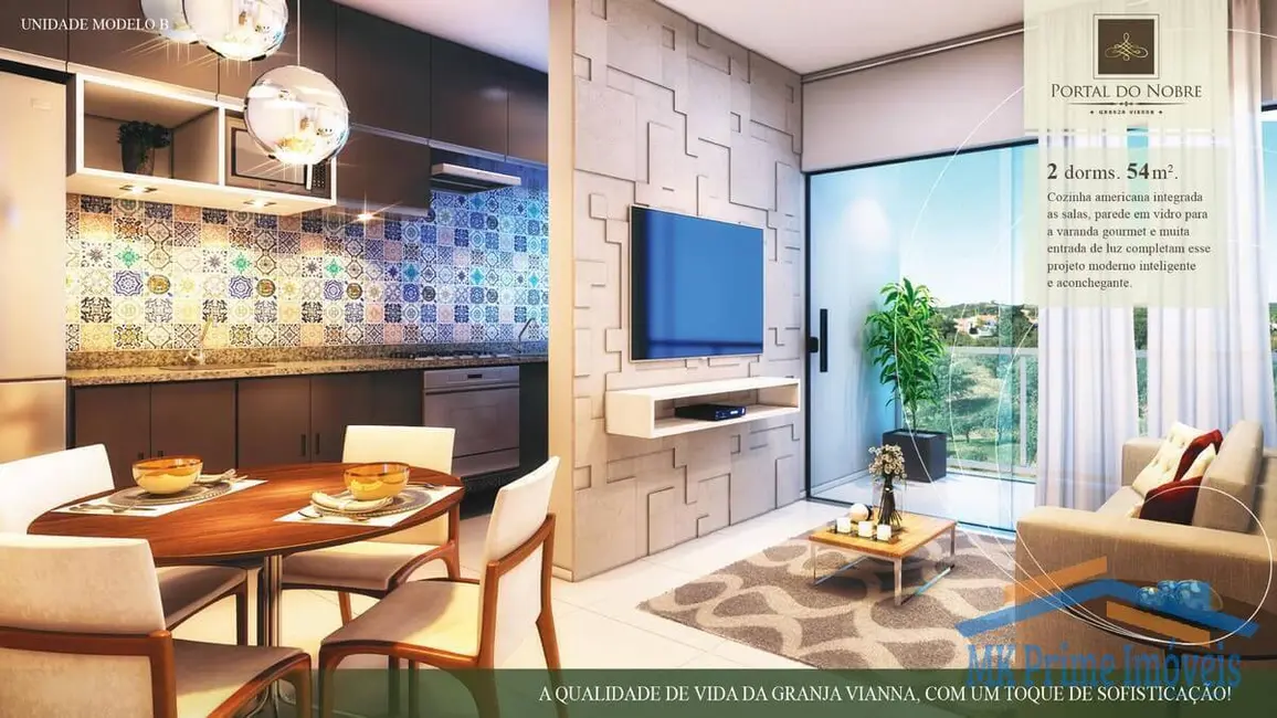 Foto 1 de Apartamento com 2 quartos à venda, 54m2 em Jardim Pioneiro, Cotia - SP