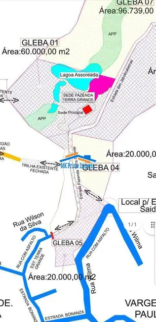 Foto 3 de Terreno / Lote à venda, 20000m2 em Vargem Grande Paulista - SP