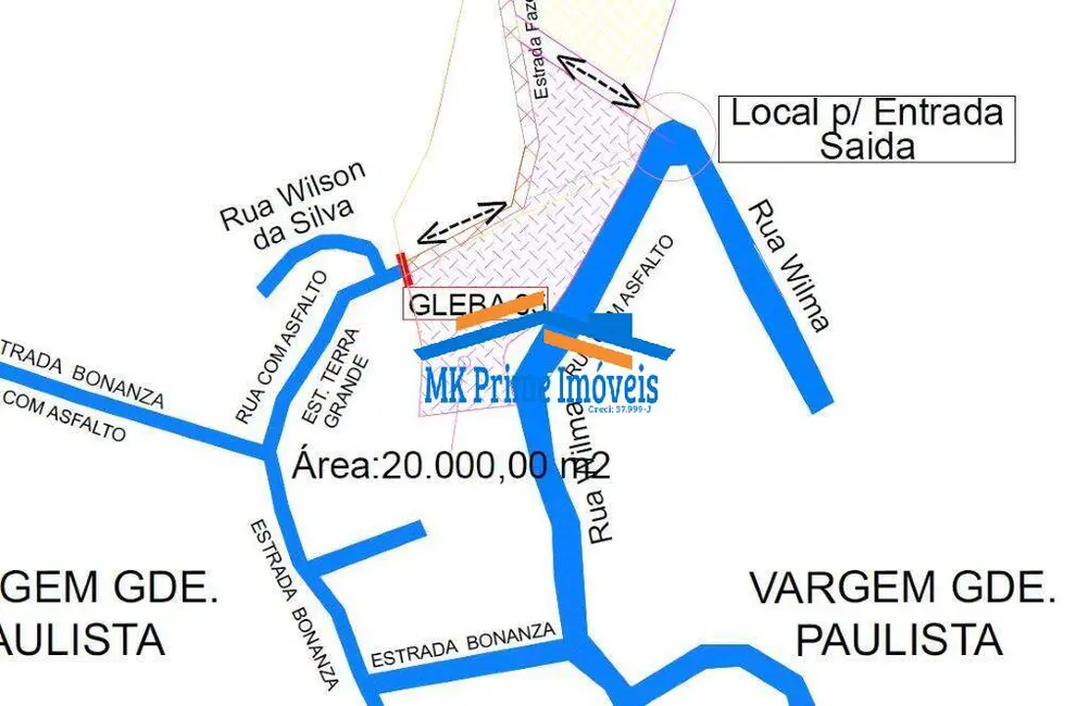 Foto 5 de Terreno / Lote à venda, 20000m2 em Vargem Grande Paulista - SP