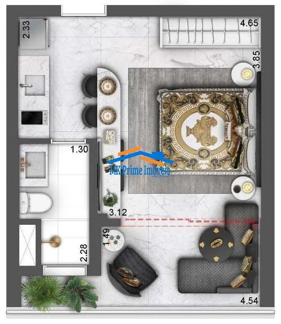 Apartamento com 1 quarto à venda, 28m2 em Moema, São Paulo - SP - imagem 9 Foto 9 de Apartamento com 1 quarto à venda, 28m2 em Moema, São Paulo - SP