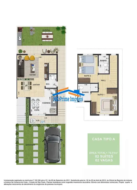 Foto 7 de Casa de Condomínio com 2 quartos à venda, 71m2 em Parque Rincão, Cotia - SP