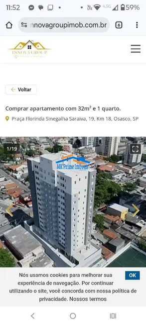 Foto 1 de Apartamento com 1 quarto à venda, 32m2 em Pestana, Osasco - SP