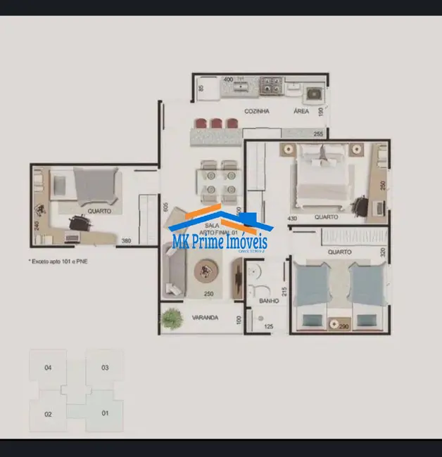 Foto 9 de Apartamento com 3 quartos à venda, 62m2 em Votupoca, Barueri - SP
