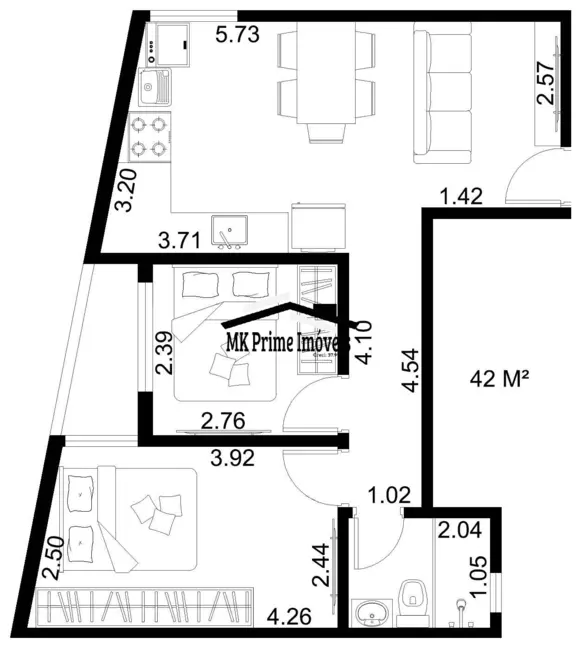 Apartamento com 2 quartos para alugar, 42m2 em Jardim Mangalot, São Paulo - SP - imagem 8 Foto 8 de Apartamento com 2 quartos para alugar, 42m2 em Jardim Mangalot, São Paulo - SP