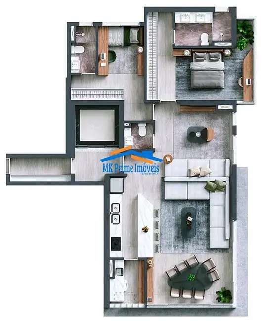 Foto 7 de Apartamento com 2 quartos à venda, 118m2 em Alphagran Alphaville, Barueri - SP