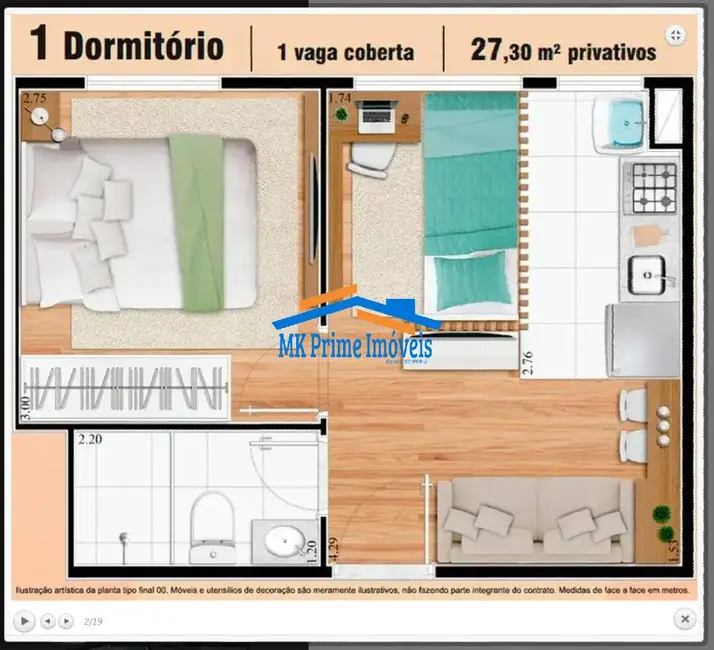 Foto 7 de Apartamento com 1 quarto à venda, 28m2 em Conceição, Osasco - SP