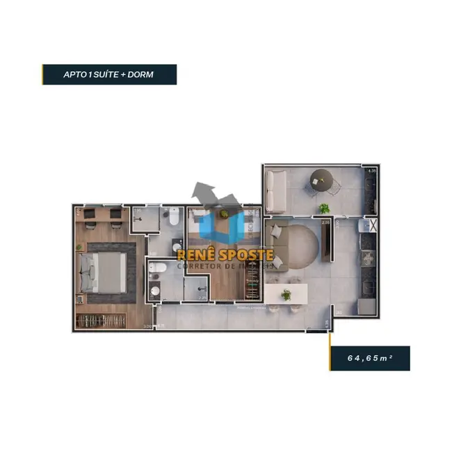 Foto 6 de Apartamento com 1 quarto à venda, 65m2 em Sao Pedro - SP