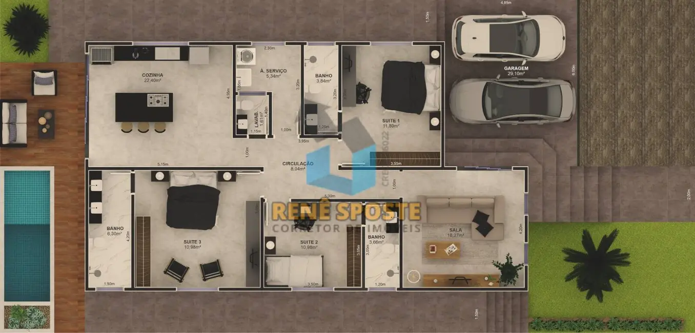 Foto 2 de Casa com 3 quartos à venda, 160m2 em Sao Pedro - SP