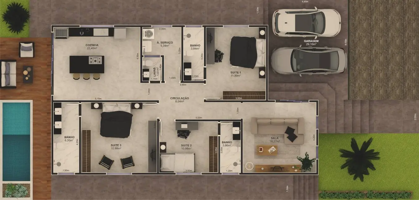 Casa com 3 quartos à venda, 160m2 em Sao Pedro - SP - imagem 2 Foto 2 de Casa com 3 quartos à venda, 160m2 em Sao Pedro - SP