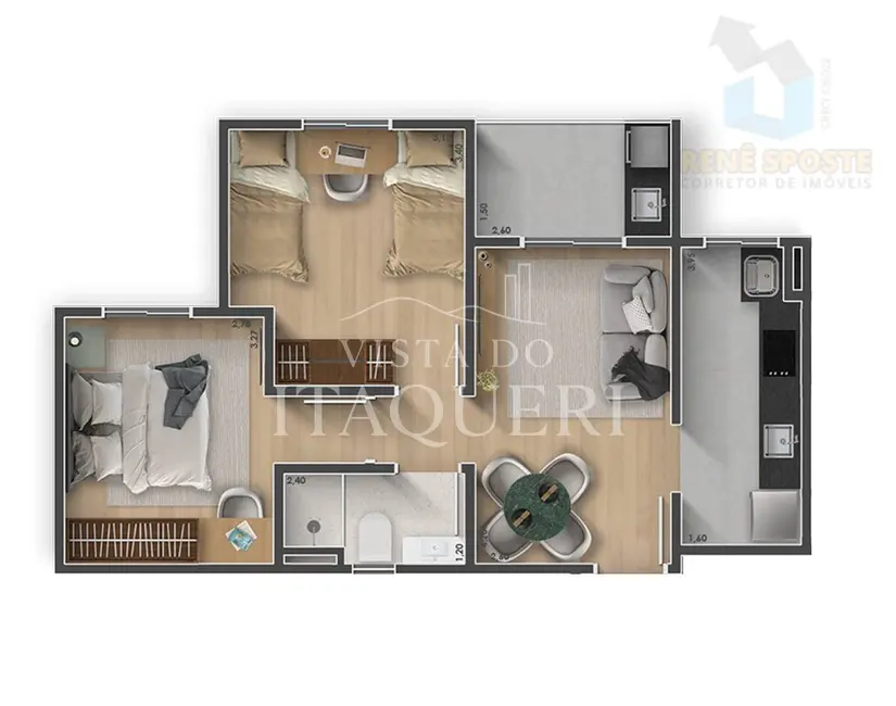 Foto 7 de Apartamento com 2 quartos à venda, 51m2 em Sao Pedro - SP