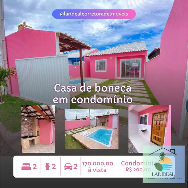 Foto 1 de Casa com 2 quartos à venda em Cabo Frio - RJ