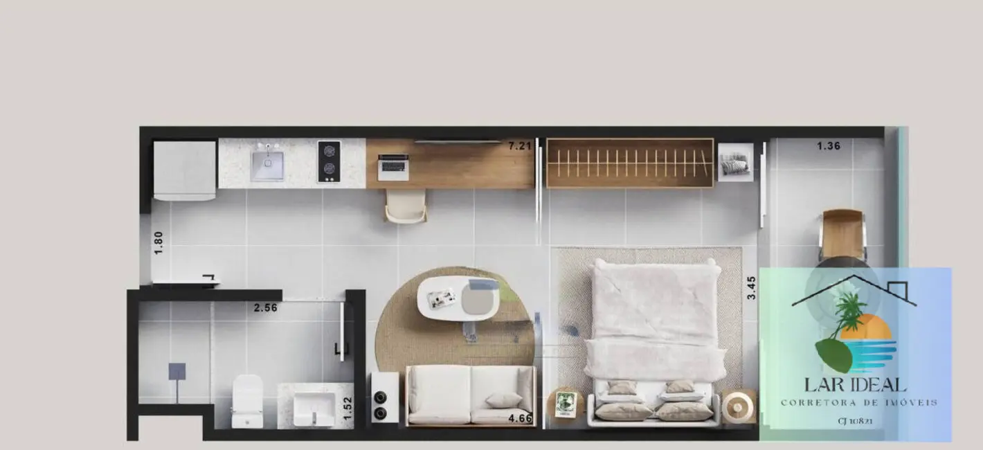 Loft / Flat com 1 quarto à venda, 29m2 em Passagem, Cabo Frio - RJ - imagem 6 Foto 6 de Loft / Flat com 1 quarto à venda, 29m2 em Passagem, Cabo Frio - RJ