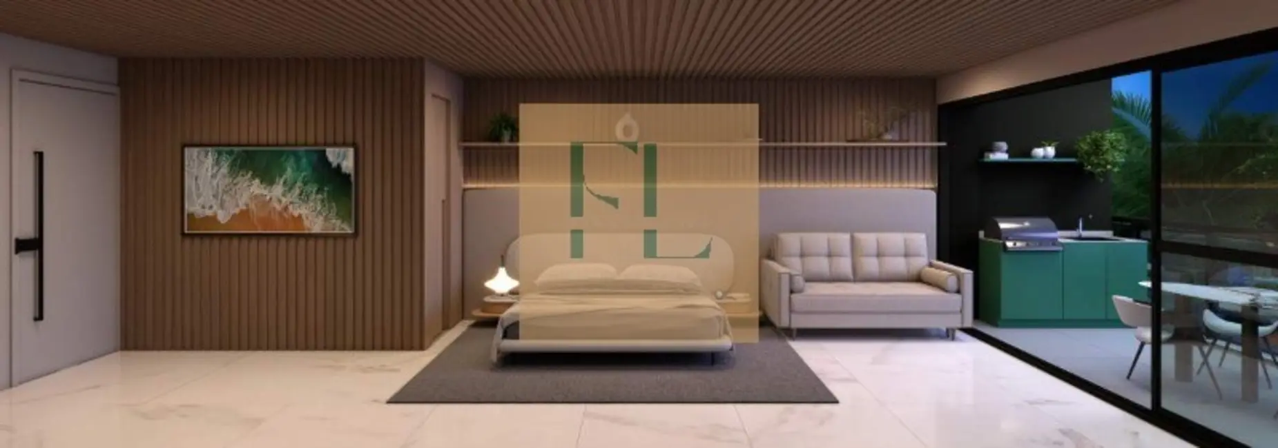 Foto 3 de Apartamento com 1 quarto à venda, 29m2 em Ipojuca - PE