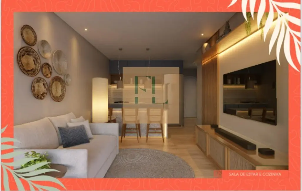 Apartamento com 1 quarto à venda, 27m2 em Tamandare - PE - imagem 3 Foto 3 de Apartamento com 1 quarto à venda, 27m2 em Tamandare - PE