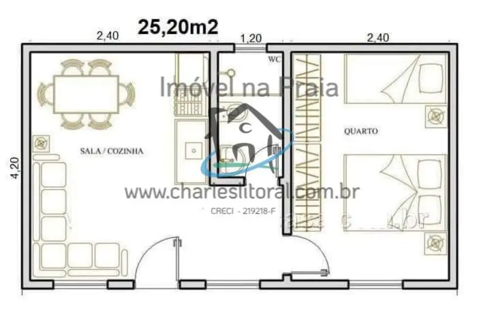 Foto 8 de Casa com 2 quartos à venda, 50m2 em Jaraguá, Caraguatatuba - SP