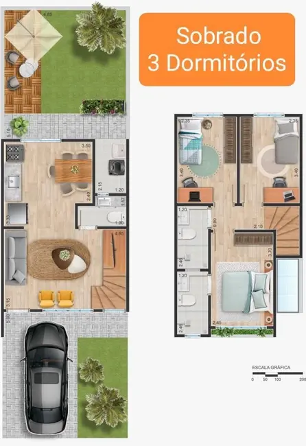 Foto 2 de Casa com 3 quartos à venda, 76m2 em Massaguaçu, Caraguatatuba - SP