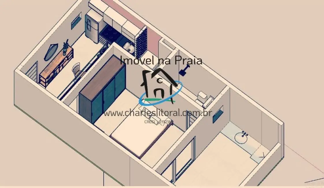 Foto 7 de Apartamento com 1 quarto à venda, 41m2 em Ubatuba - SP