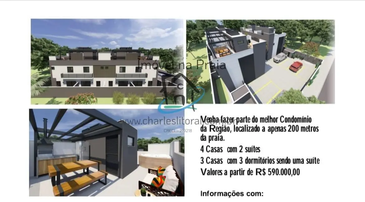Foto 1 de Casa com 3 quartos à venda, 130m2 em Capricórnio I, Caraguatatuba - SP