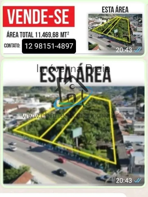Foto 1 de Terreno / Lote à venda, 11470m2 em Centro, Caraguatatuba - SP