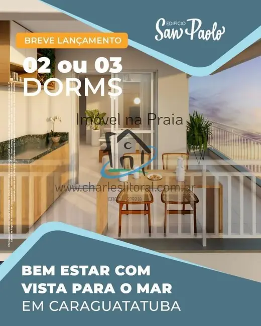 Foto 1 de Apartamento com 2 quartos à venda, 61m2 em Caraguatatuba - SP