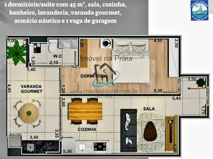 Foto 9 de Apartamento com 2 quartos à venda, 68m2 em Ubatuba - SP