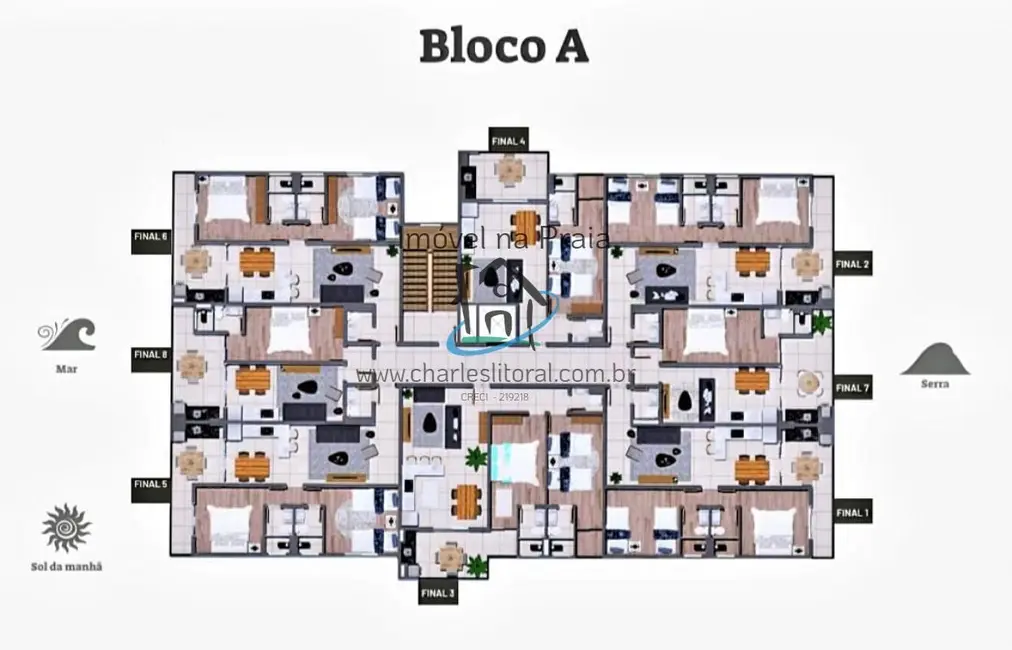 Foto 5 de Apartamento com 2 quartos à venda, 68m2 em Ubatuba - SP