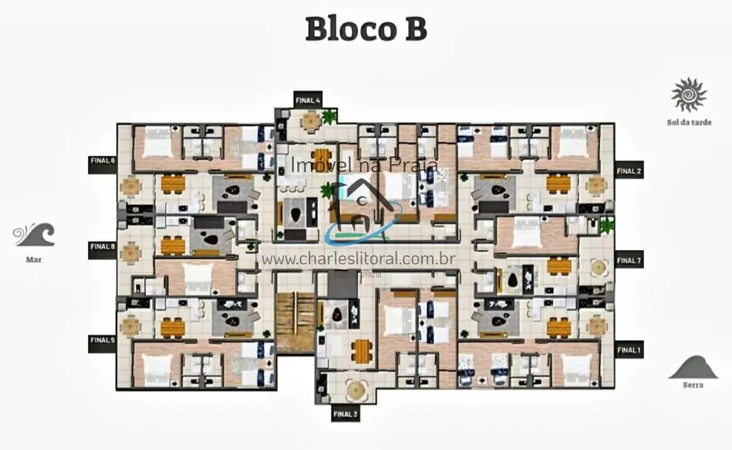 Foto 6 de Apartamento com 2 quartos à venda, 68m2 em Ubatuba - SP