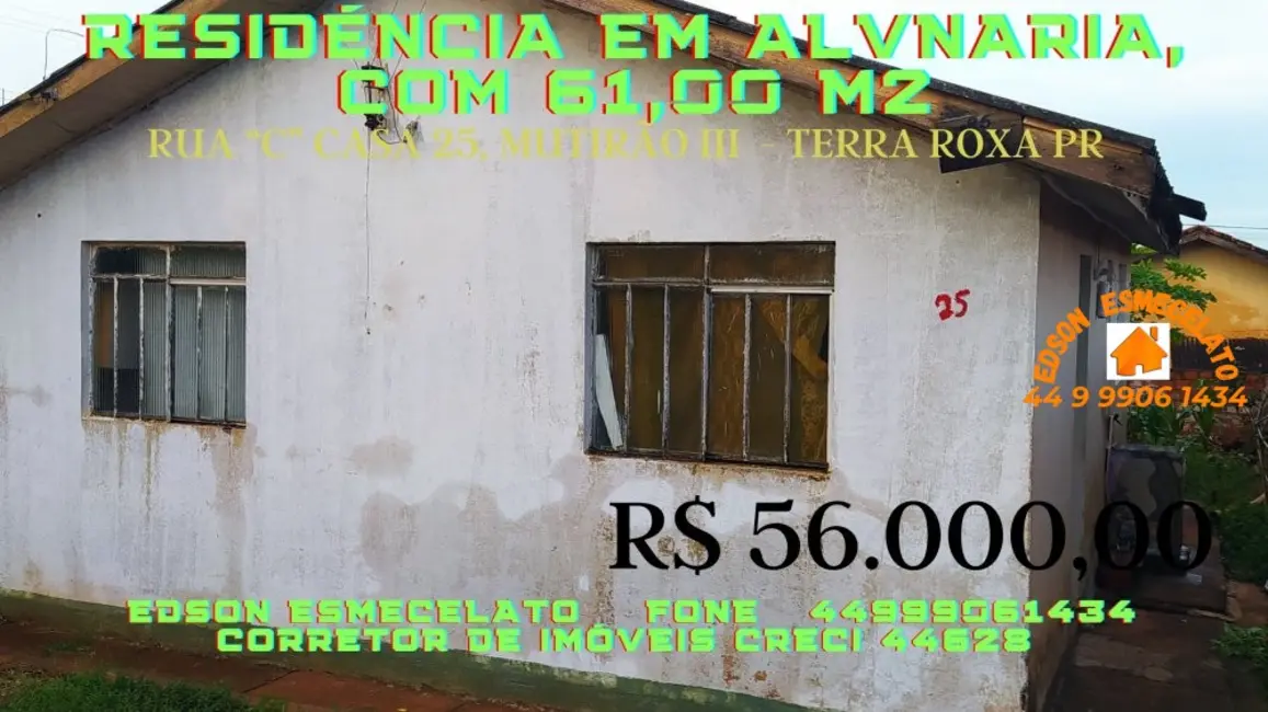 Casa com 2 quartos à venda, 242m2 em Terra Roxa - PR - imagem 1 Foto 1 de Casa com 2 quartos à venda, 242m2 em Terra Roxa - PR