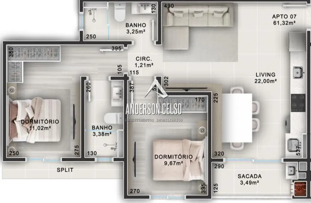 Foto 6 de Apartamento com 2 quartos à venda, 61m2 em Balneario Picarras - SC