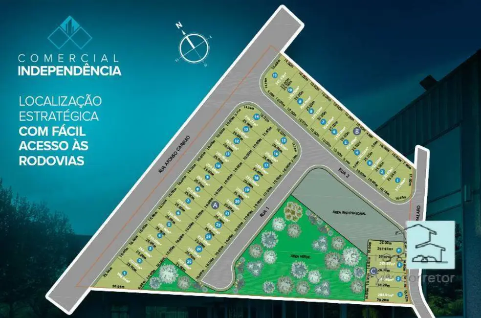 Foto 1 de Terreno / Lote à venda, 250m2 em Santa Claudina, Vinhedo - SP
