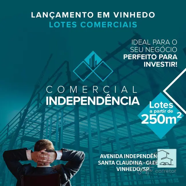 Foto 3 de Terreno / Lote à venda, 250m2 em Santa Claudina, Vinhedo - SP