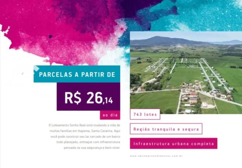 Foto 3 de Terreno / Lote à venda, 200m2 em Itapema - SC